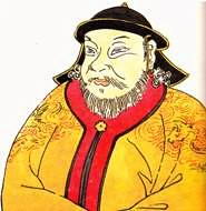 Хубилай, монгольский правитель Китая, в одеянии китайского императора