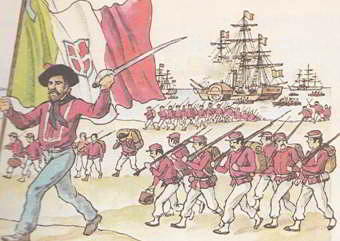 Выдающийся полководец Гарибильди и его солдаты-добровольцы, которые вошли в историю как «краснорубашечники»